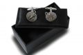 Cufflinks Anchor and Rope bicolour rhodium finished
